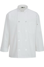 Edwards Garment 3363 10 Button Chef Coat With Mesh