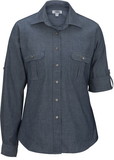 Edwards Garment 5298 Chambray Shirt With Two Pockets