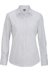 Edwards Garment 5983 Double Stripe Poplin Blouse