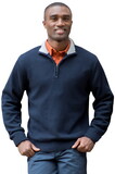 Edwards Garment 712 Quarter-Zip Jersey Knit Sweater