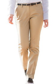 Edwards Garment 8555 Ladies' Slim Chino Flat Front Pant