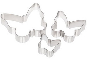 Ateco 5264 3pc Butterfly Cutter Set (size: 2",3", & 4.25") IND