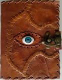 AzureGreen BBBL742 Sacred Eye leather blank book w/ latch