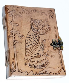 AzureGreen BBBOIJ 5" x 7" Owl in Jungle leather w/ Latch