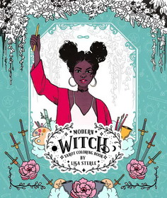 AzureGreen BMODWITC  Modern Witch Tarot coloring book