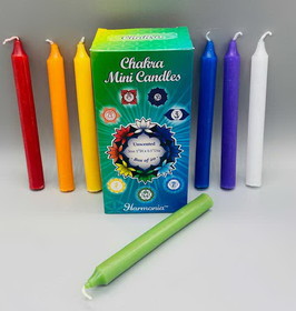 AzureGreen C5CH  1/2" dia 5" long Chakra chime candle 20 pack