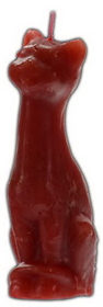 AzureGreen CCATR 6"-7" Red Cat candle