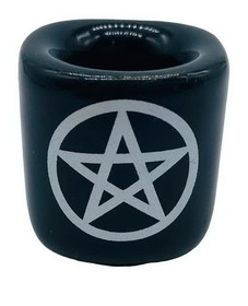 AzureGreen CH4113  Pentagram Black ceramic holder