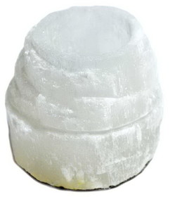 AzureGreen CHTSELI 2 1/2" Selenite Iceberg tealight holder