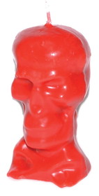 AzureGreen COSR  5 1/2" Red Skull candle