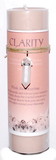 AzureGreen CP90CL  Clarity pillar candle with Pink Aventurine pendant