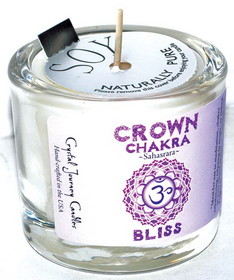 AzureGreen CVCSCRO  Crown chakra soy votive candle
