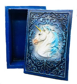 AzureGreen FB3165  3 3/4"x 5 1/2" Unicorn tarot box