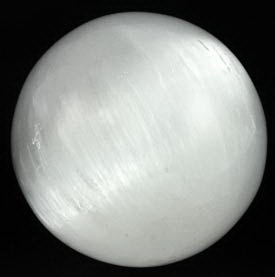 AzureGreen FCSEL3 3" White Selenite crystal ball