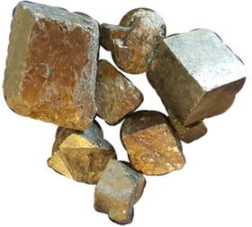 AzureGreen GCPYRB 1 lb Pyrite cubed stones