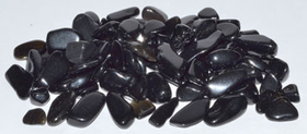 AzureGreen GCTOBSBB 1 lb Obsidian, Black tumbled chips 7-9mm