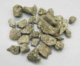 AzureGreen GCUPYRB  1 lb Pyrite untumbled chips (5-10mm)