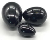 AzureGreen GEYONBO  (set of 3) Black Obsidian Yoni eggs