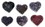 AzureGreen GHRAID1B 1"+ Rainbow heart (B quality)