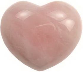 AzureGreen GHROS2 1 3/4" Rose Quartz heart