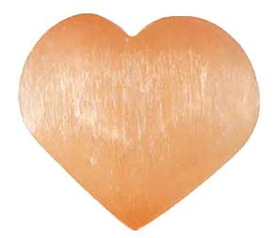 AzureGreen GHSELO 2 3/4 Orange Selenite heart