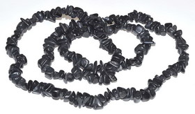 AzureGreen GNBLAS 32" Black Stone chip necklace
