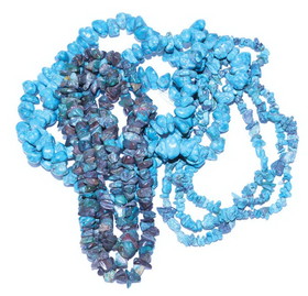 AzureGreen GNTUR 32" Turquoise color chip necklace
