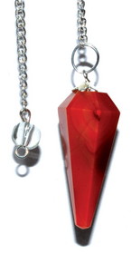 AzureGreen GPEND37  6-sided Red Carnelian pendulum