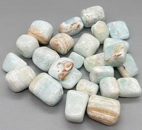 AzureGreen GTCALNB  1 lb Calcite, Caribbean tumbled stones