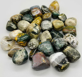 AzureGreen GTJASOB  1 lb Jasper, Ocean tumbled stones