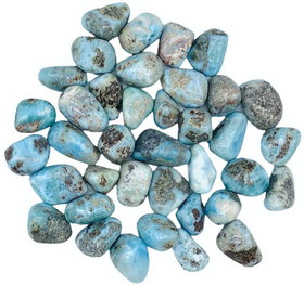 AzureGreen GTLARIMARB  1 lb Larimar tumbled stones