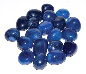 AzureGreen GTONYBLB 1 lb Onyx, Blue tumbled stones (heat treated)