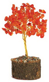 AzureGreen GTRCAR Carnelian gemstone tree