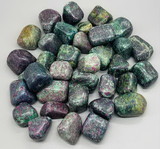 AzureGreen GTRUBZMB  1 lb Ruby Zoisite with Mica tumbled stones