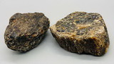 AzureGreen GUAMBZB  1 lb Amber, Zebra untumbled stones
