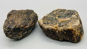 AzureGreen GUAMBZB  1 lb Amber, Zebra untumbled stones