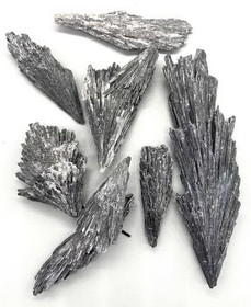 AzureGreen GUBKYABB  1 lb Black Kyanite, Broom untumbled stones