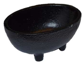 AzureGreen ICBR93 1 3/4" Oval cast iron cauldron