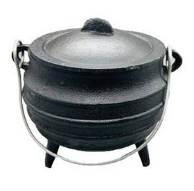 AzureGreen ICR008  5" cast iron cauldron w/ lid
