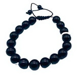 AzureGreen JB10522  10mm Obsidian, Black bracelet