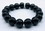AzureGreen JB12289  12mm Tourmaline, Black bracelet