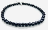AzureGreen JB4OBSB  4mm Obsidian, Black bracelet
