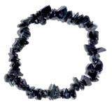 AzureGreen JCBOBSB Obsidian, Black chip bracelet