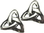 AzureGreen JET866 Triquetra Post earring