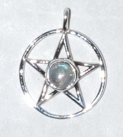 AzureGreen JMS241MT  11/16" Pentagram Moonstone sterling