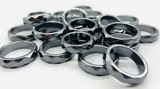 AzureGreen JR002  (set of 50) Faceted Hematite rings