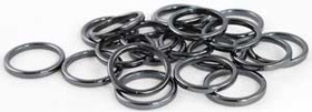 AzureGreen JRH20AB  (set of 100) 3mm Hematite rings