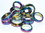 AzureGreen JRHEMR  (set of 50) Rainbow Magnetic Hematite Faceted rings