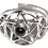 AzureGreen JRSPENTB Pentacle black stone adjustable ring