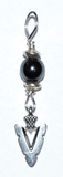 AzureGreen JSPARRH Arrowhead pendant with hematite bead